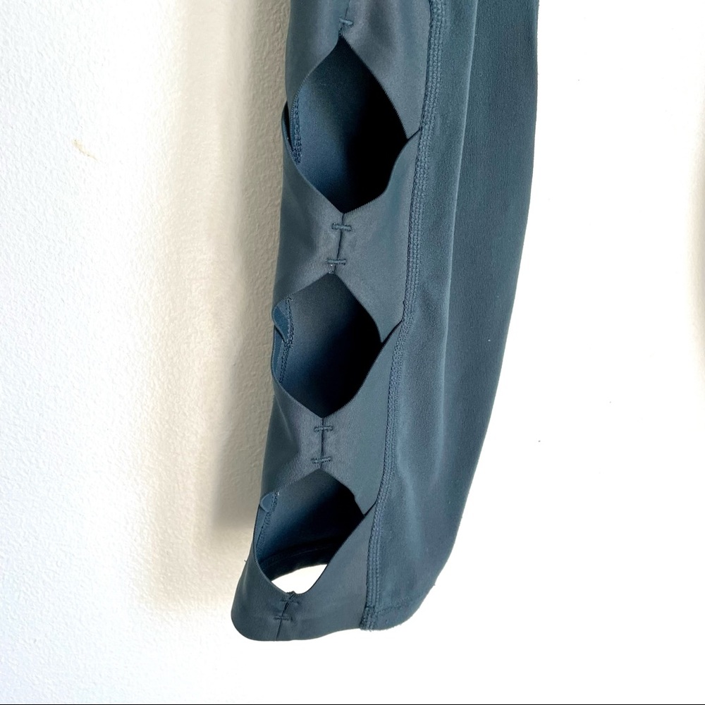 Athleta Diamond Cobra Cutout Ankle Tights Yoga Leggings XS Green High Waisted - Picture 7 of 13